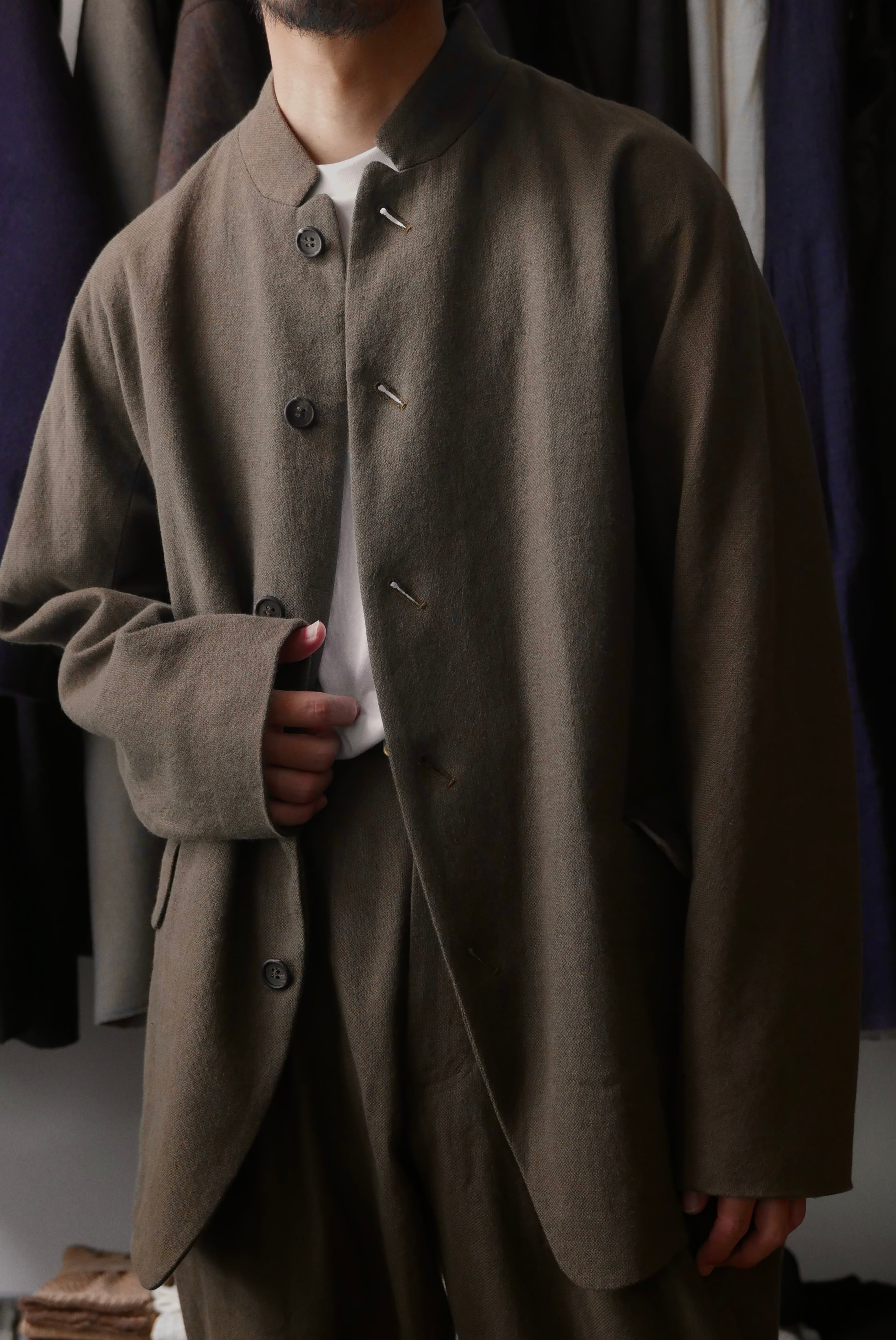 Babaghuri ( ババグーリ ) “リネンコットン裏起毛のメンズジャケット(コート)" / Jurgen Lehl ( ヨーガンレール )