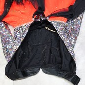 社交ダンス 衣装 スタンダードドレス ワンピース ドレス ブラック系 レッド系 シルバー系 赤 黒 シルバー フロート レース ファー デモ 競技 ボリューム ダンス パーティ 発表会 スパンコール 豪華