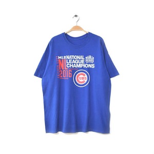 MLB シカゴカブス ワールドシリーズ 半袖 クルーネック Tシャツ メンズXL相当 大きいサイズ CUBS メジャーリーグ 古着 @BB0419
