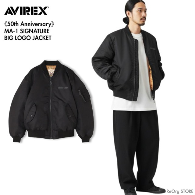 AVIREX アヴィレックス 783-5952019 《50th Anniversary》MA-1 SIGNATURE BIG LOGO MA-1 シグネチャー ビッグロゴ ジャケット