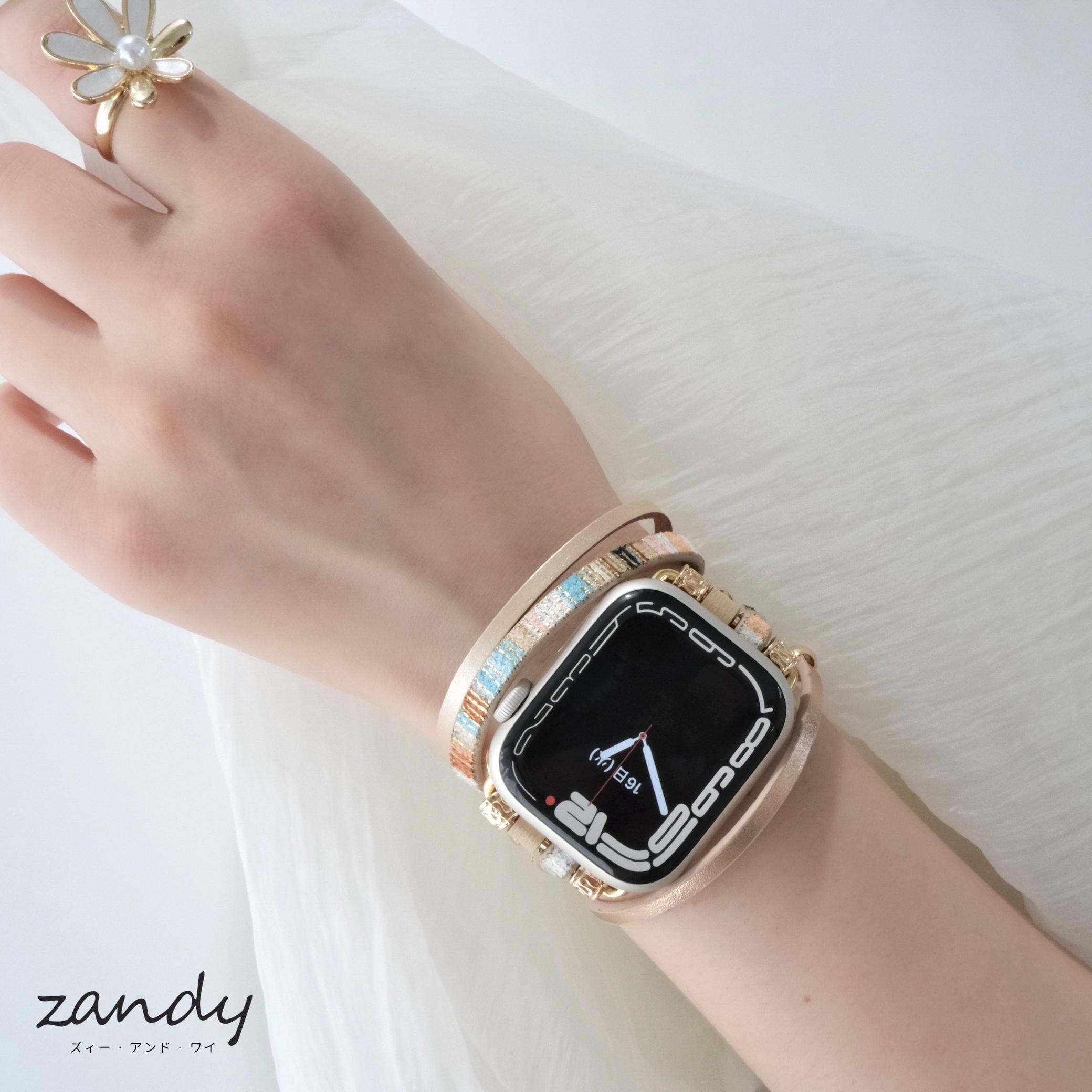 レザーブレスレットバンド】B003 アップルウォッチバンド ボヘミアン調