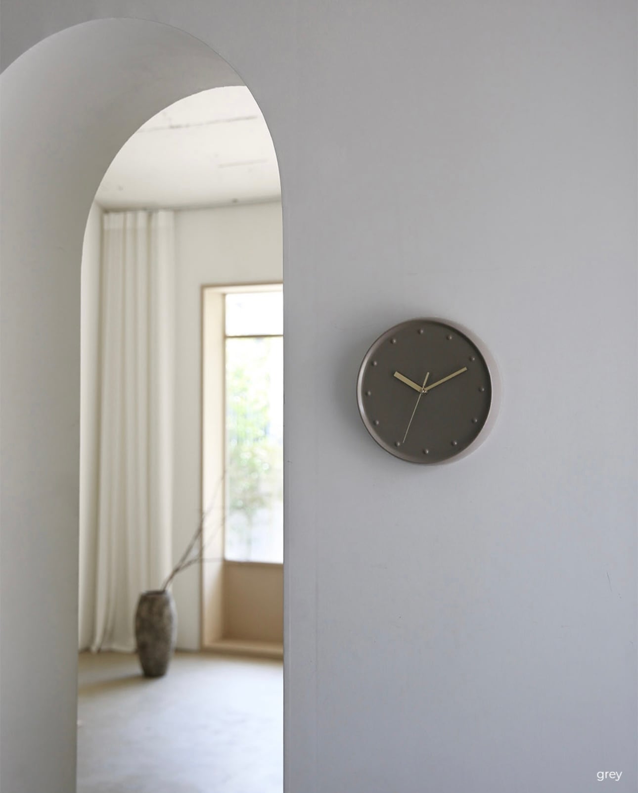 serin clock 4colors / セラミック マット 壁掛け時計 陶器 北欧 韓国