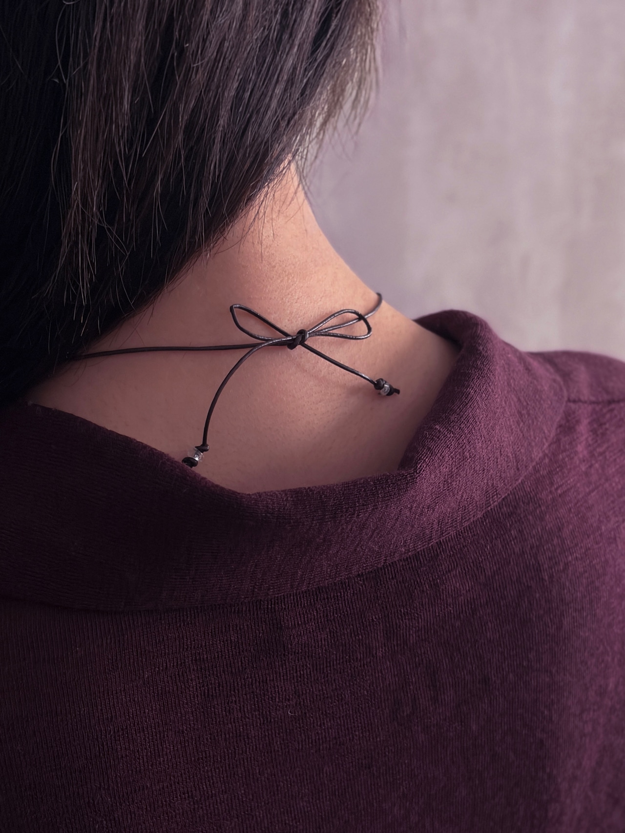 Noi × Bababa／ceramics charm necklace short