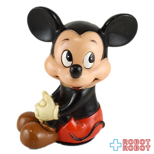 ディズニー ミッキーマウス おすわり ソフビ貯金箱 ラバードール KOREA