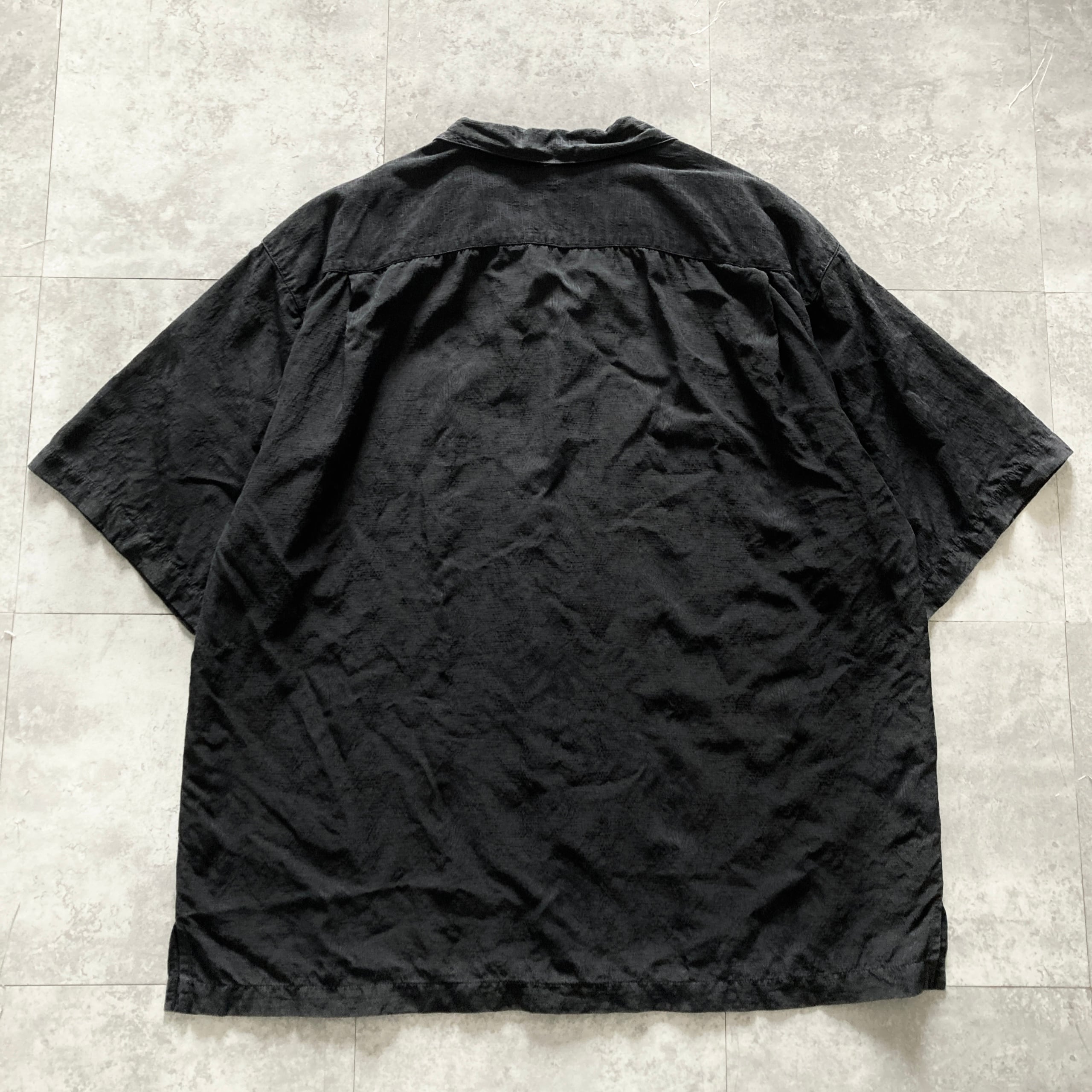 Size.XL】Tommy Bahama トミーバハマ シルク100% 単色 シャドー総柄