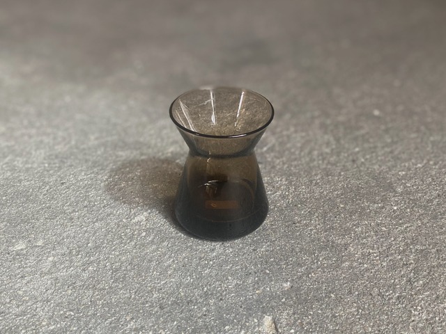 <vintage>smoked brown mini vase