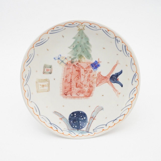 【小林 恭子】メリークリスマス皿　5-B