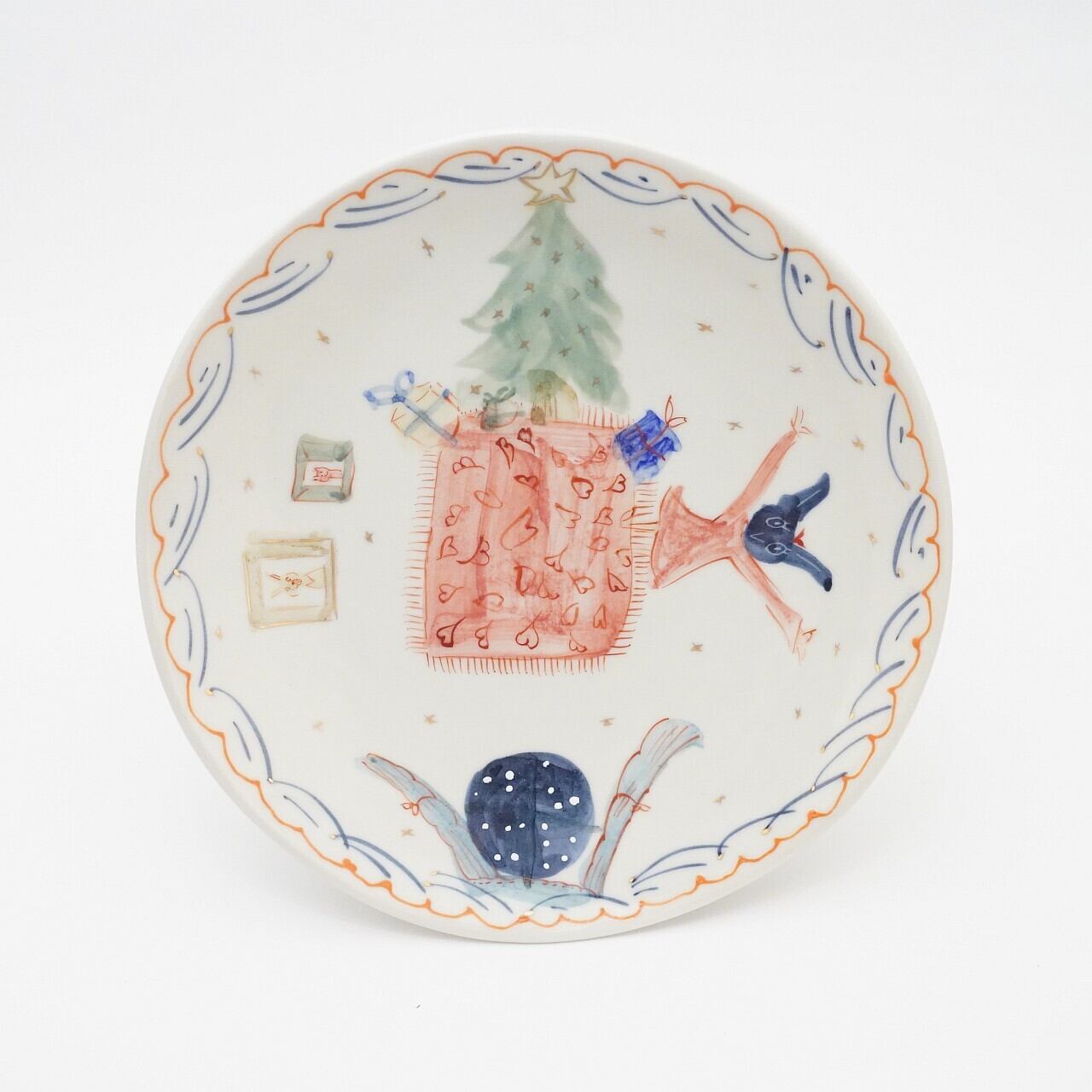 【小林 恭子】メリークリスマス皿 5-B