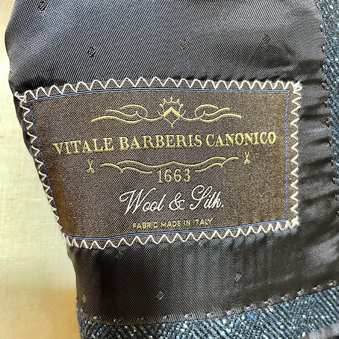 VITALE BARBERIS CANONICO社製生地 / Wool&Silkネイビーブルー