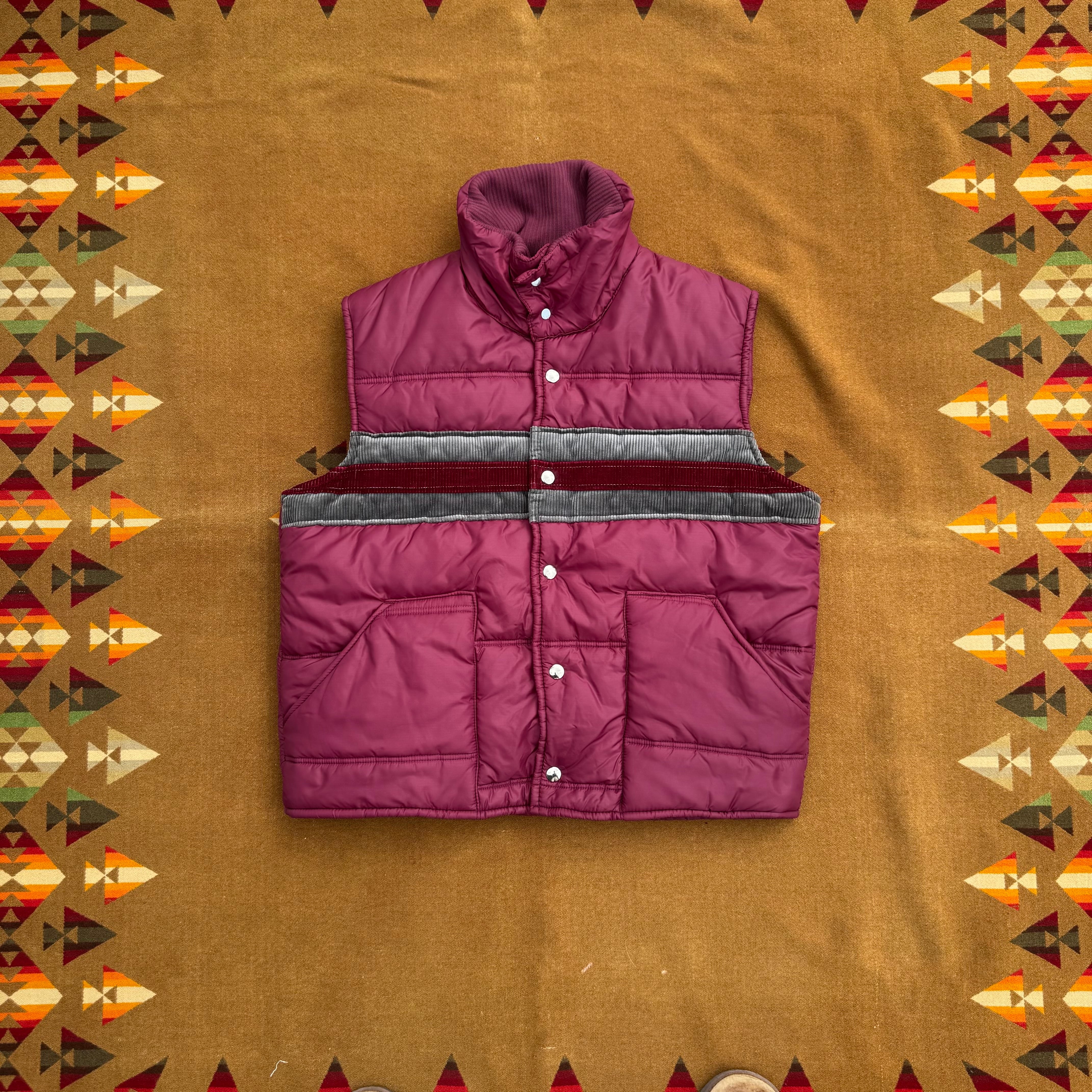 1980's "Shipton" Puffer Ski Vest/Maroon