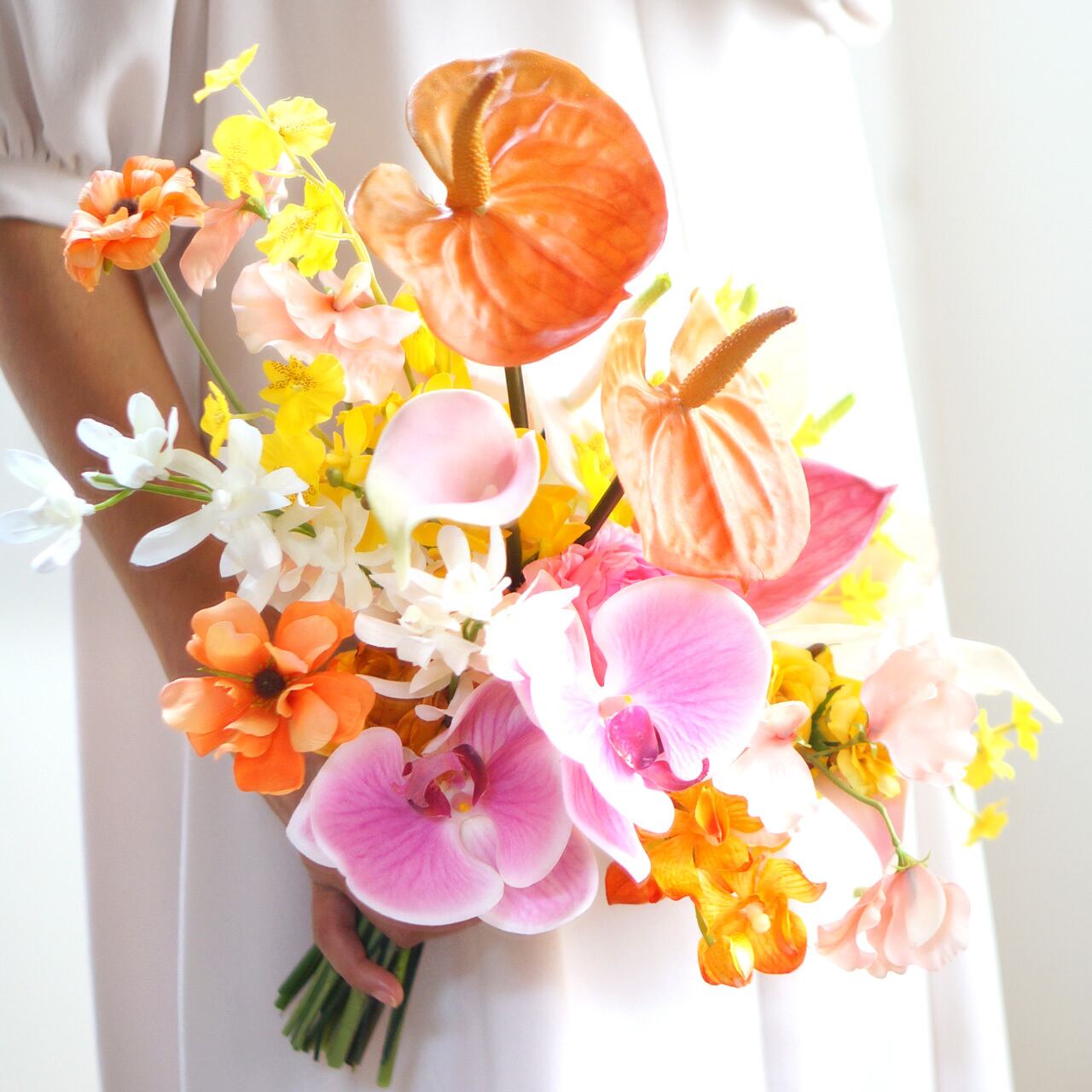 約60cm・暖かな紅茶色の大きなスワッグ（ブーケ）LLふっくらタイプ 6f9bbafe8fecf8e404d88041a324b9