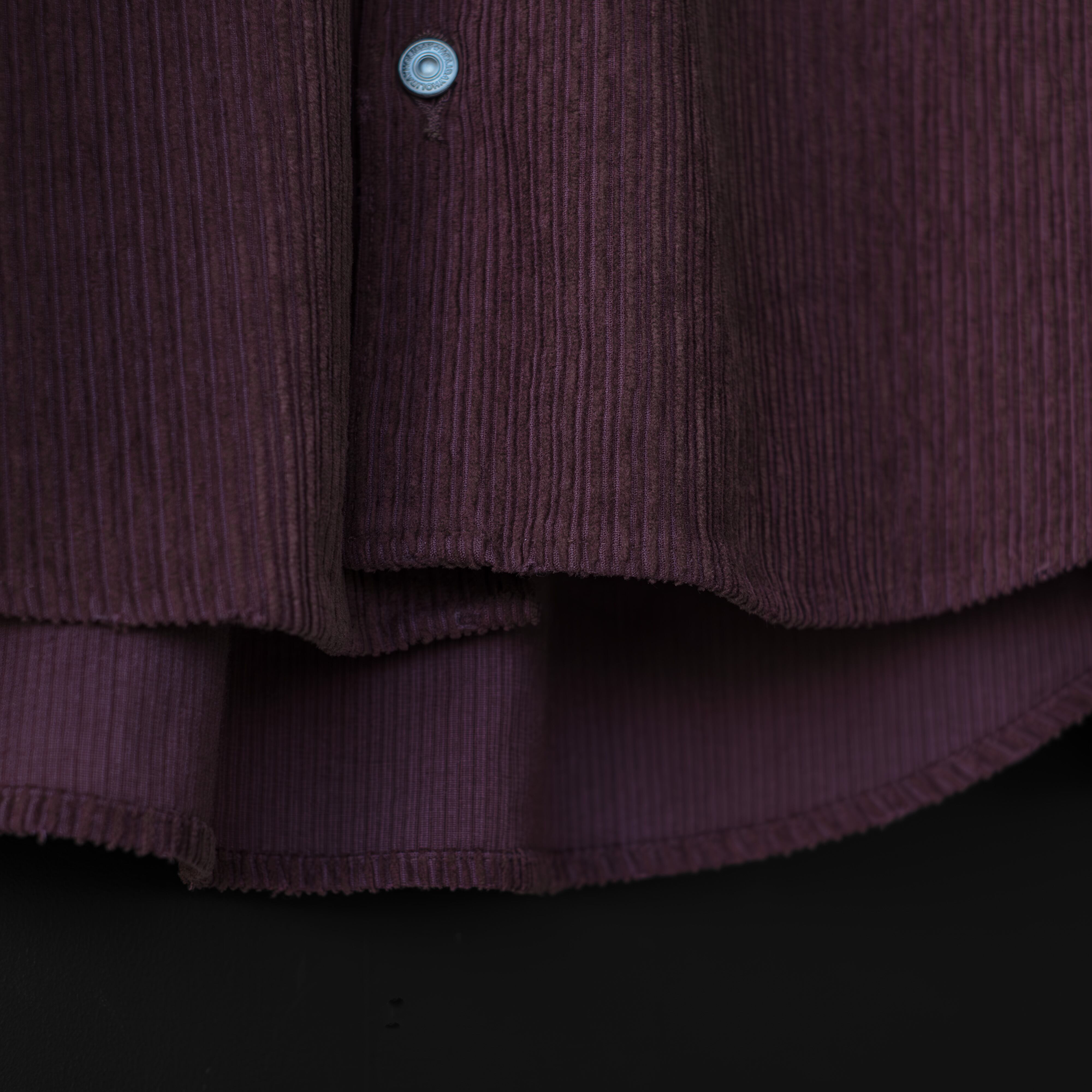 HOLIDAY】 DAMAGE CORDUROY BIG SHIRT JACKET (brown) | dros dro