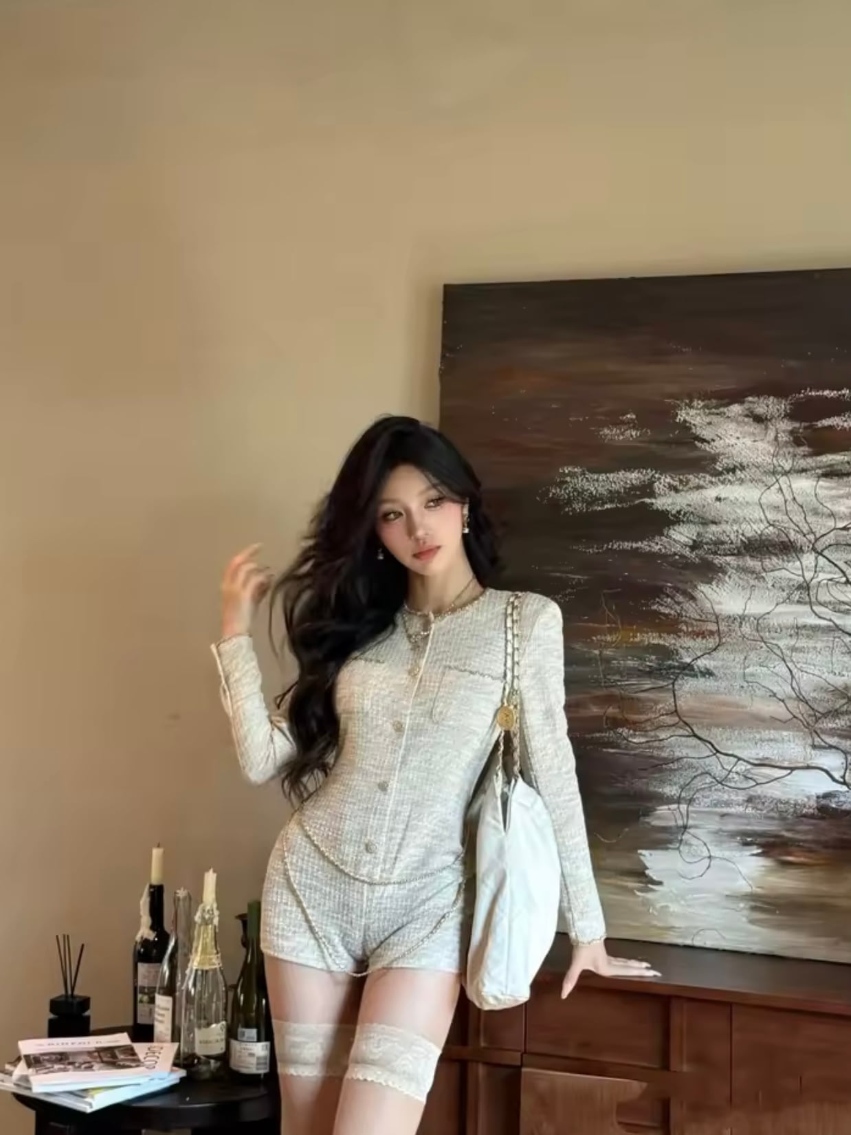 Tweed rompers《 即日発送 》