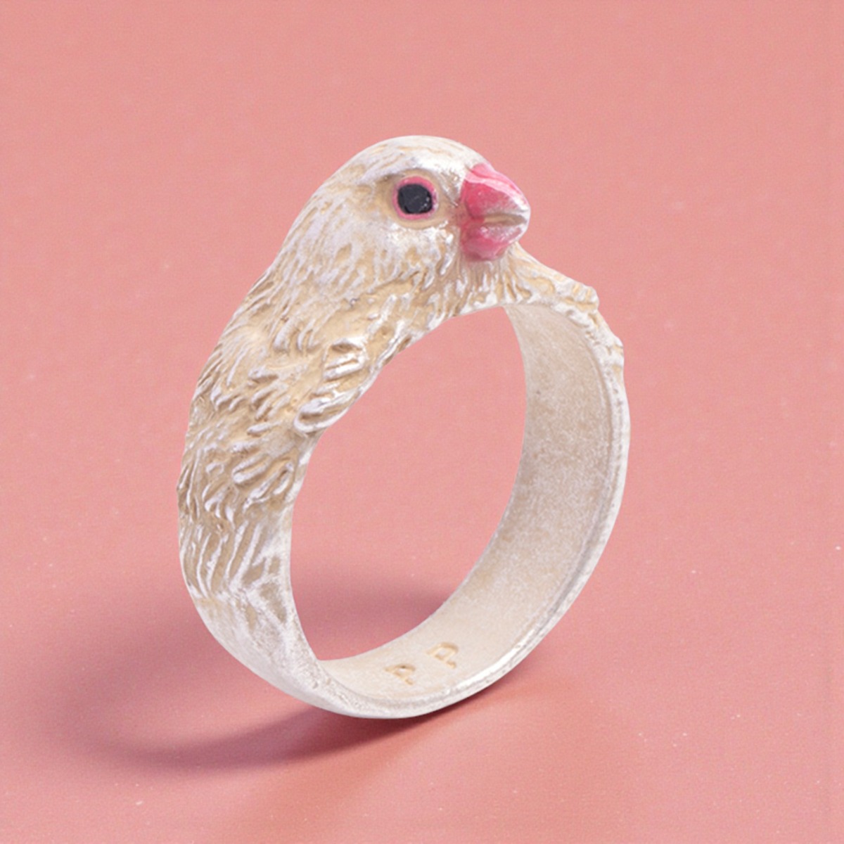 再入荷《鳥/文鳥》指輪 (11号) うとうと文鳥リング Palnart Poc パル