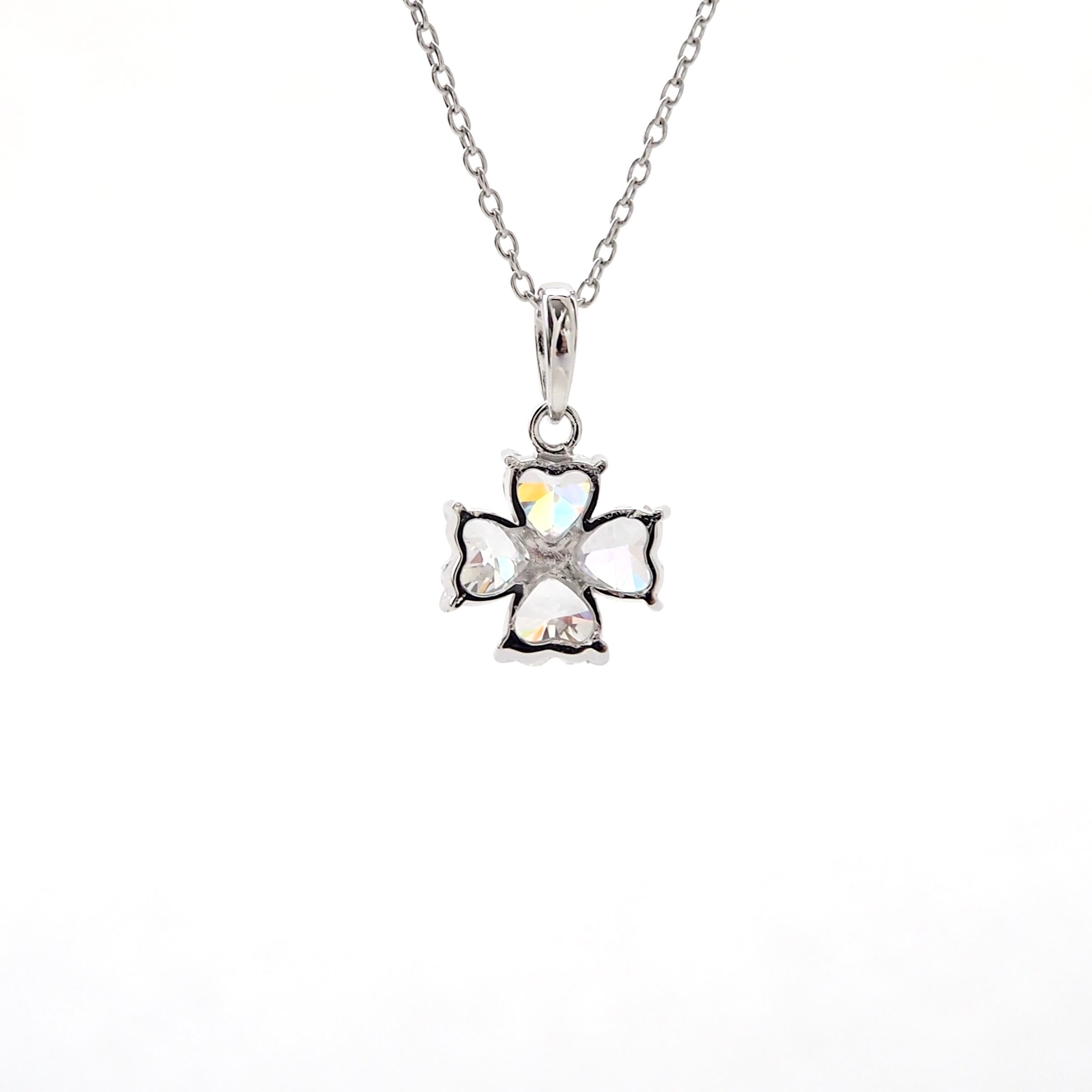 clover cross happiness necklace✴︎ silver925 四葉のクローバーの