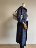 07　幾何柄ドローコード使いシャツドレス　