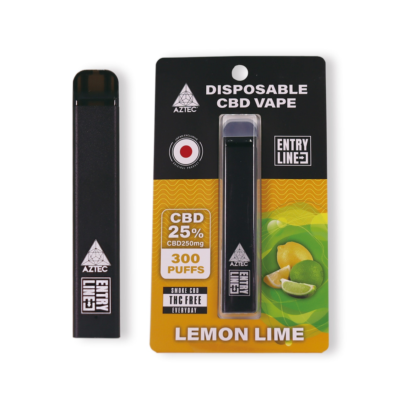 【ENTRY LINE】CBD25% DISPOSABLE CBD SHISHA 1ml CBD250mg 〈LEMON LIME〉