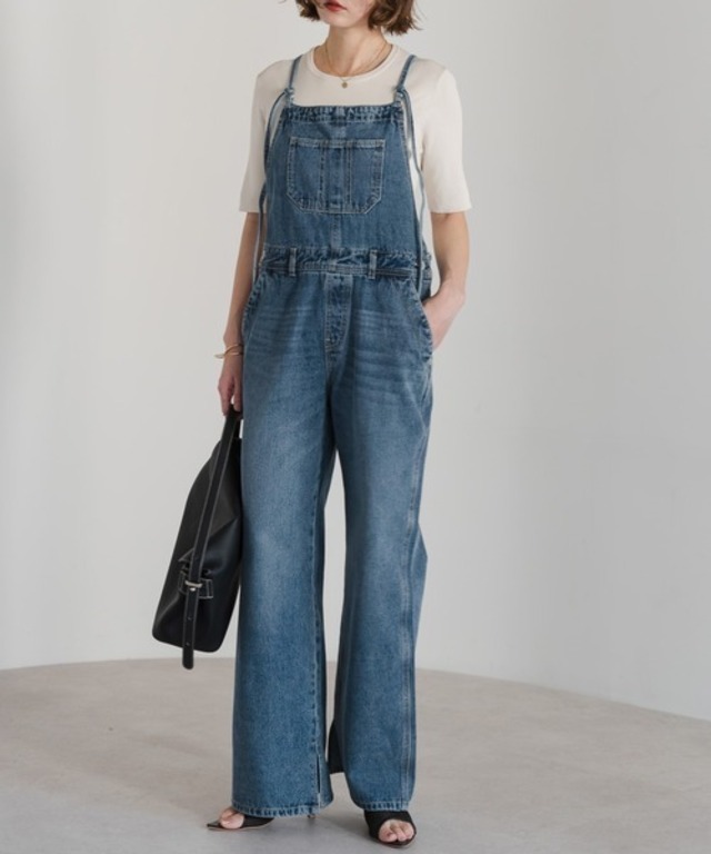 美シルエットデニムサロペット