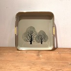 北欧風のトレー　ビンテージ  お盆　昭和レトロ　正方形（大）