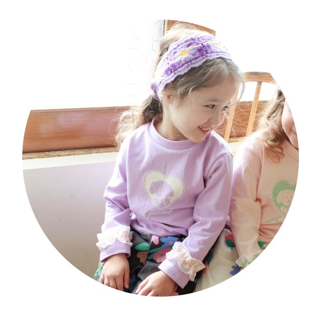 【取寄】bonne|friend tee (lavender)|フレンドT(ラベンダー)|S-XXL|kids&jr|26 spring