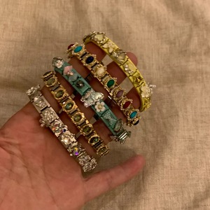 ハンドメイド カラフル キューブ ビーズ レトロ ブレスレット
