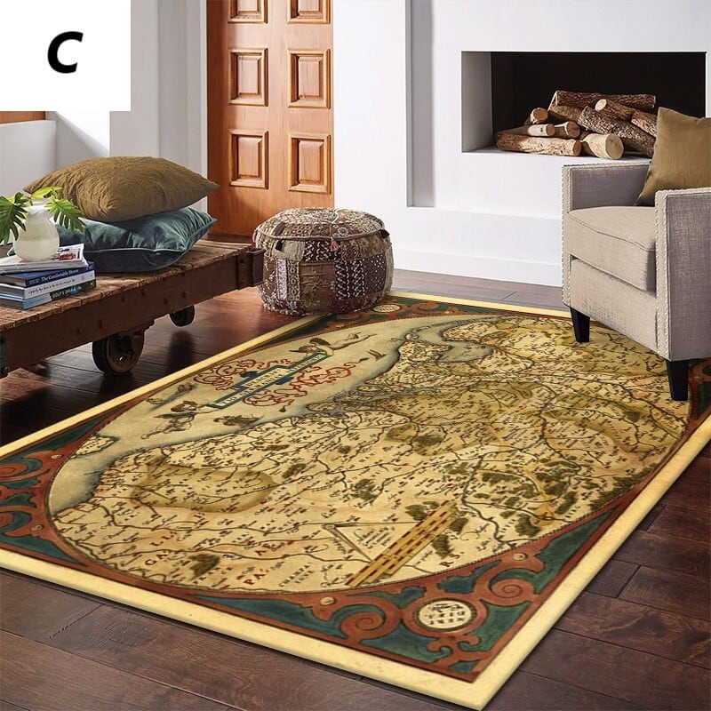 カーペット 世界地図 200cm × 140cm おしゃれ かわいい 絨毯