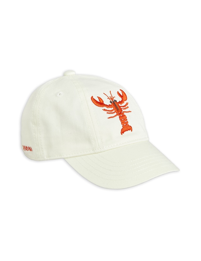 入荷済【23AW】minirodini（ミニロディーニ）Lobster emb softcap white　帽子　キャップ　ロブスター