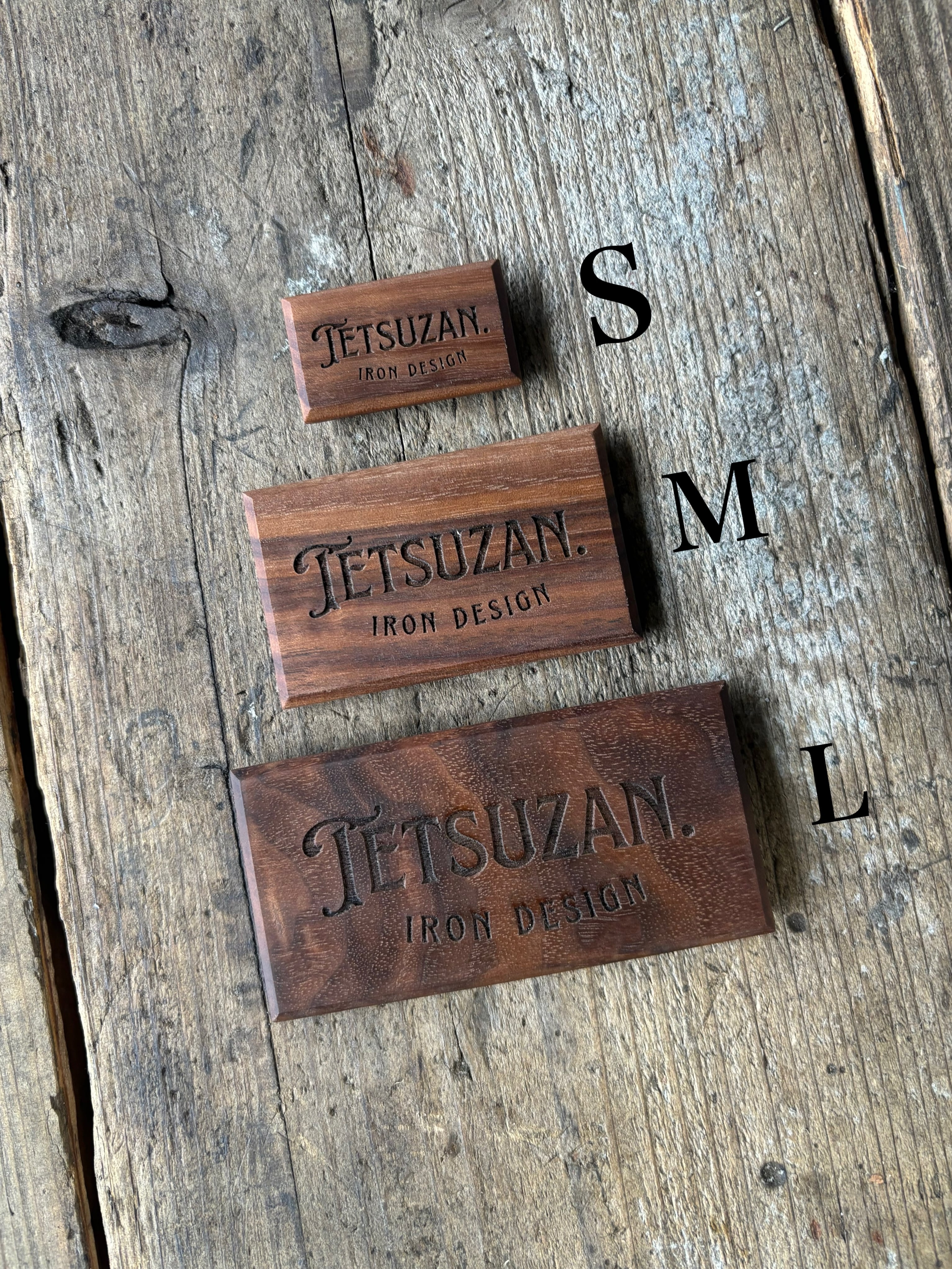 ウッドワッペン【ウォルナット】size：L | TETSUZAN