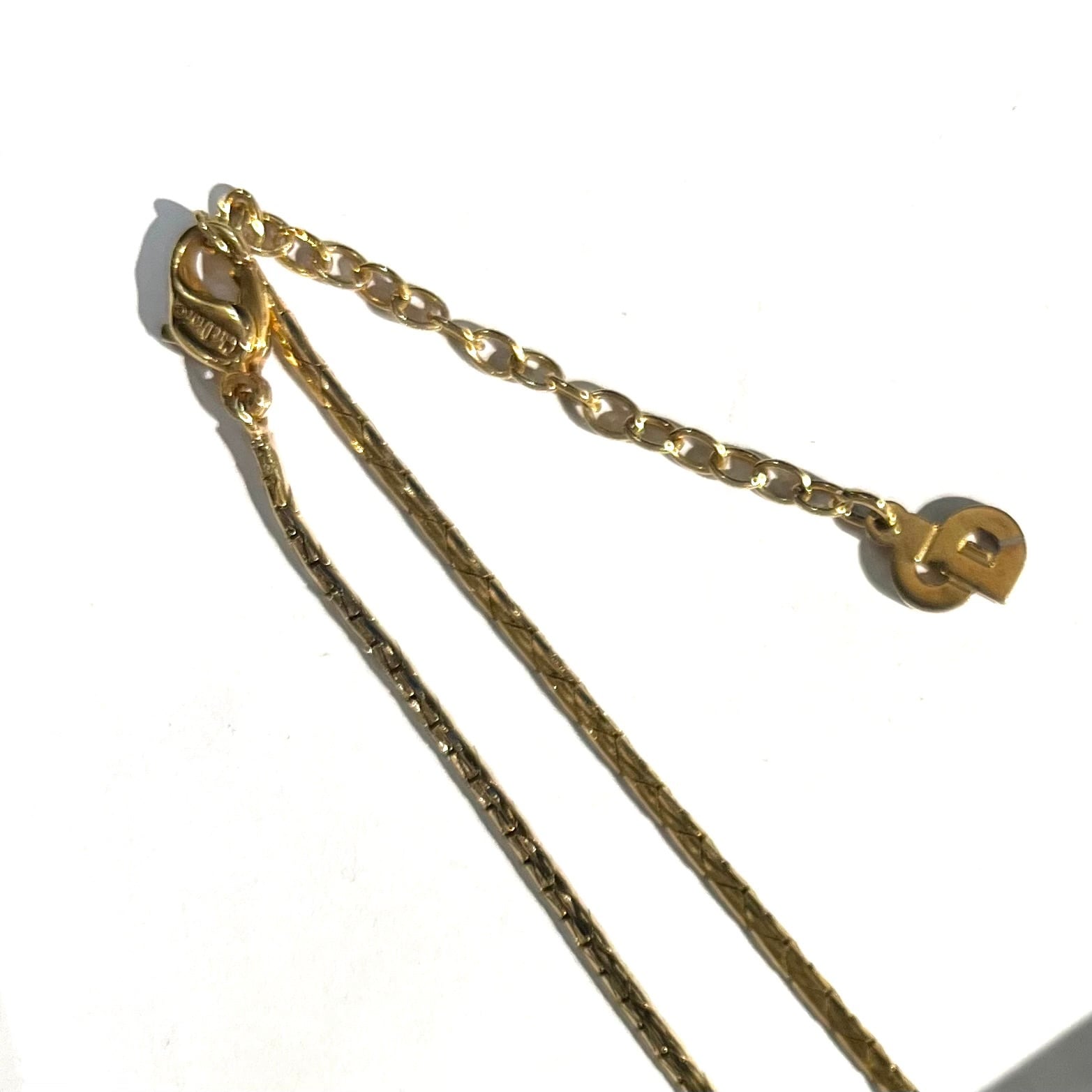 Christian Dior】1900 DIORブラックスクエア ネックレス／ヴィンテージ