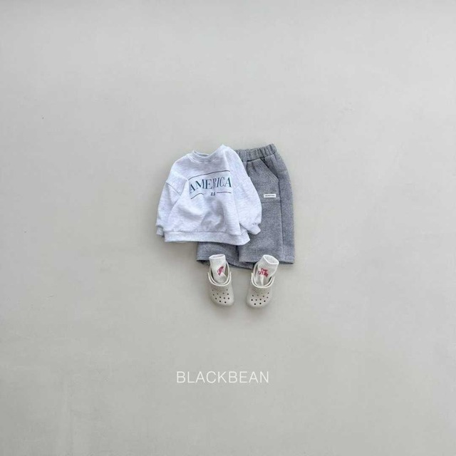[即納L]≪blackbean≫BB sweatshirt white melange (kids)3