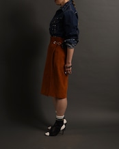 1980's Loewe / Leather Wrap Skirt