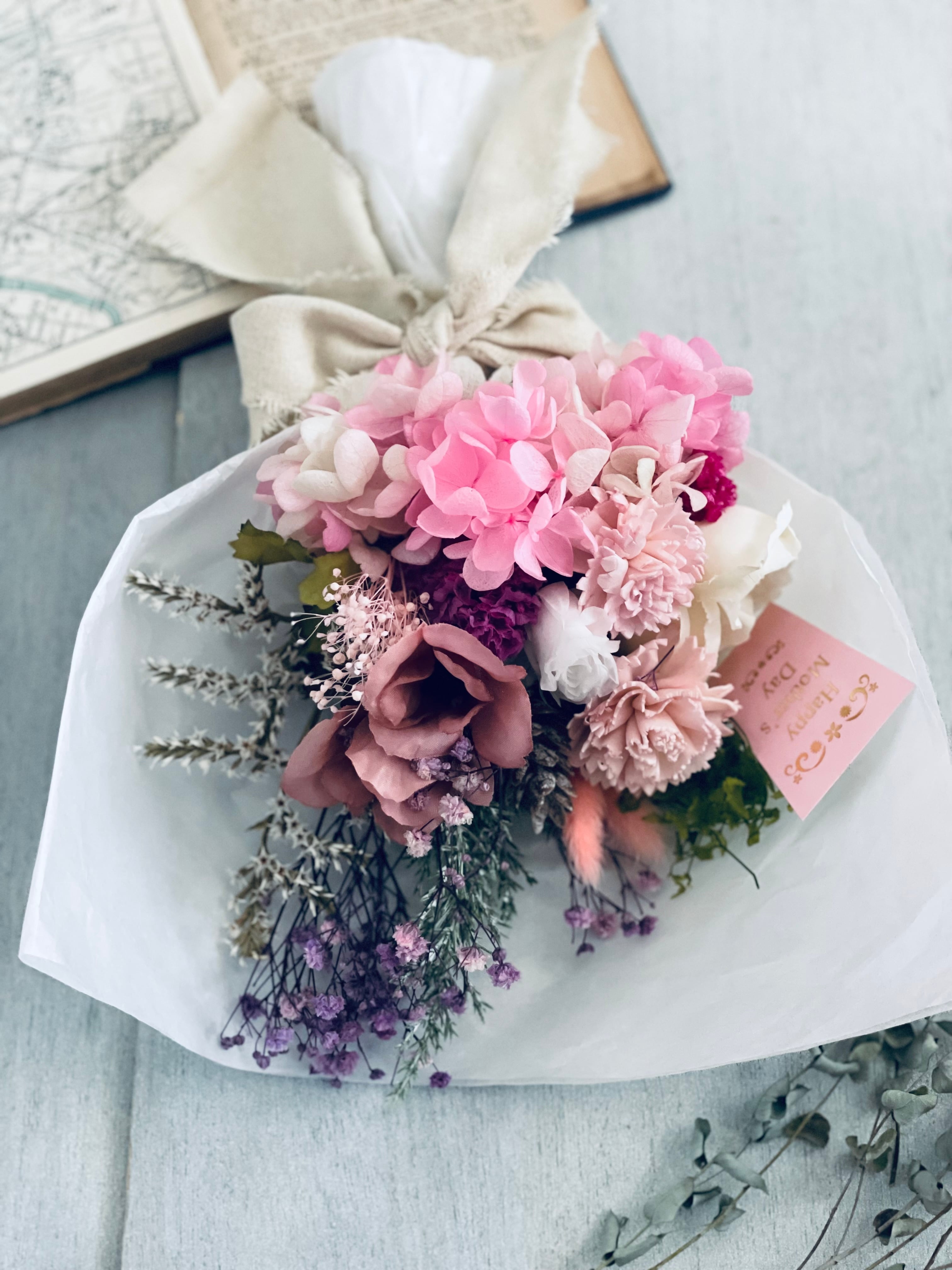 ドライフラワー 母の日 ギフト ブーケ 開店祝い スワッグ プリザーブド