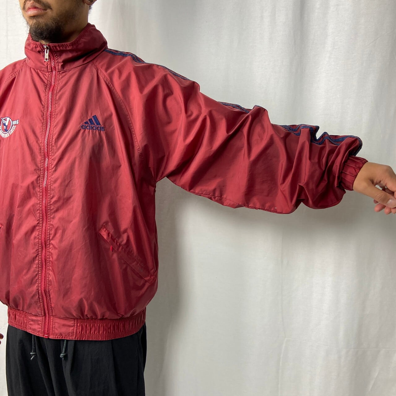 adidas 90s トラックジャケット 人気古着】90s adidas wine red track jacket