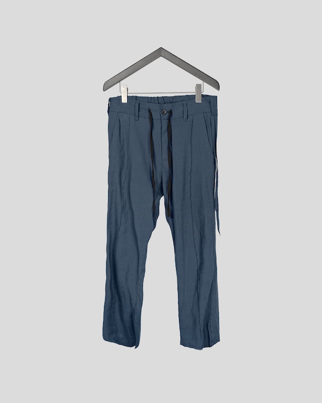 ASKYY / STRETCH LINEN SLACKS / DEEP BLUE