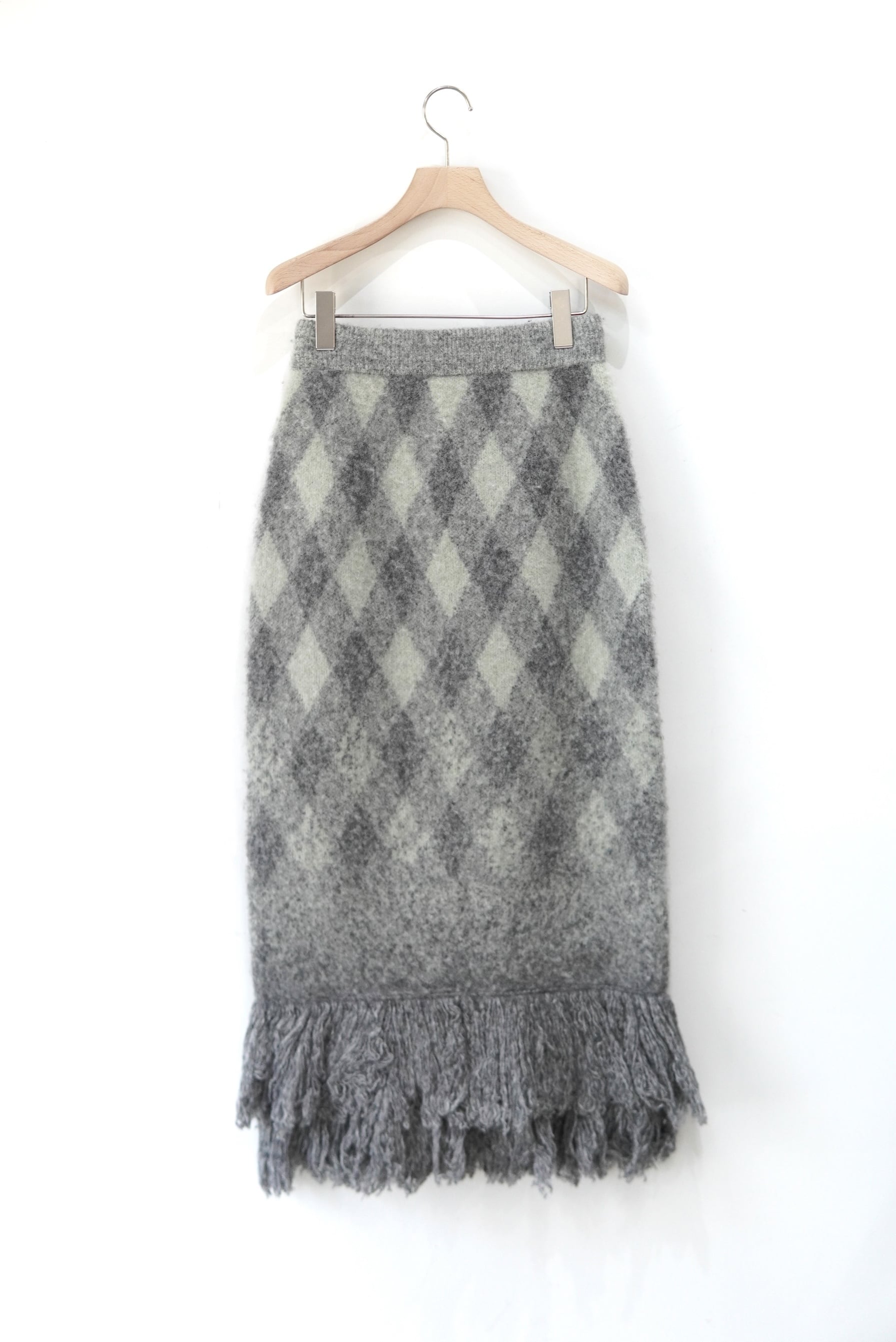 OPEN SESAME CLUB / Gradation Check Knit Skirt