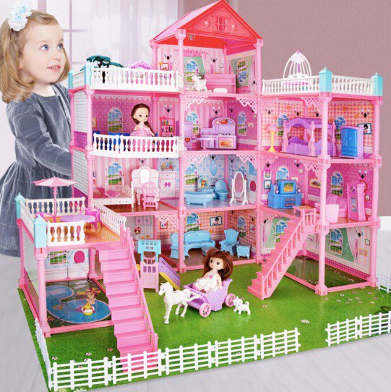 子供 おもちゃ 女の子 ドールハウス プリンセス お城 人形の家 