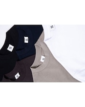 ロゴ刺繍クルーネック長袖Tシャツ S0667