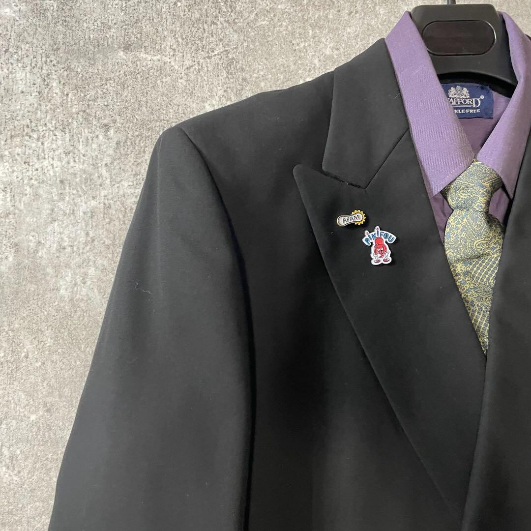 即日配送可【vintage】セットアップ ダブルスーツ 入学式 ピンズ
