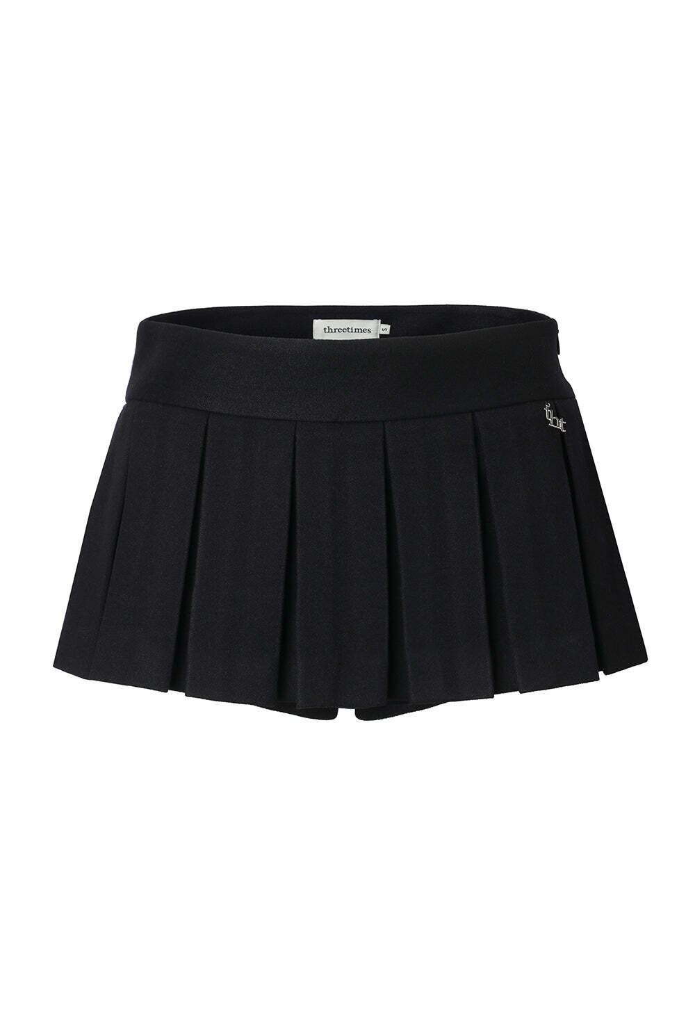 threetimesスカート黒 threetimes] Loew pleats skirt (black) 正規品 韓国ブランド 韓国通販