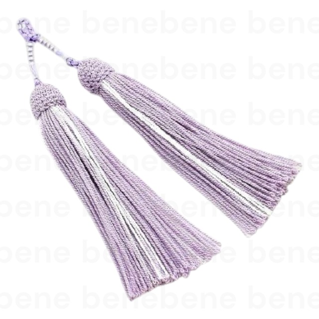 念珠房 正絹 軸付き(三分ｾｯﾄ別売り) 青藤 / 白糸入