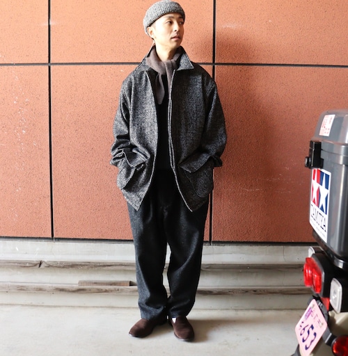 awasa " fancytweed belted jacket ( herringbone )"