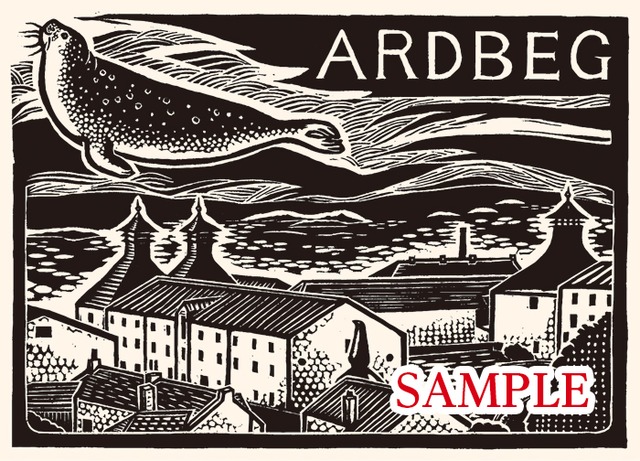 オリジナル版画　アードベッグ（額入り）
