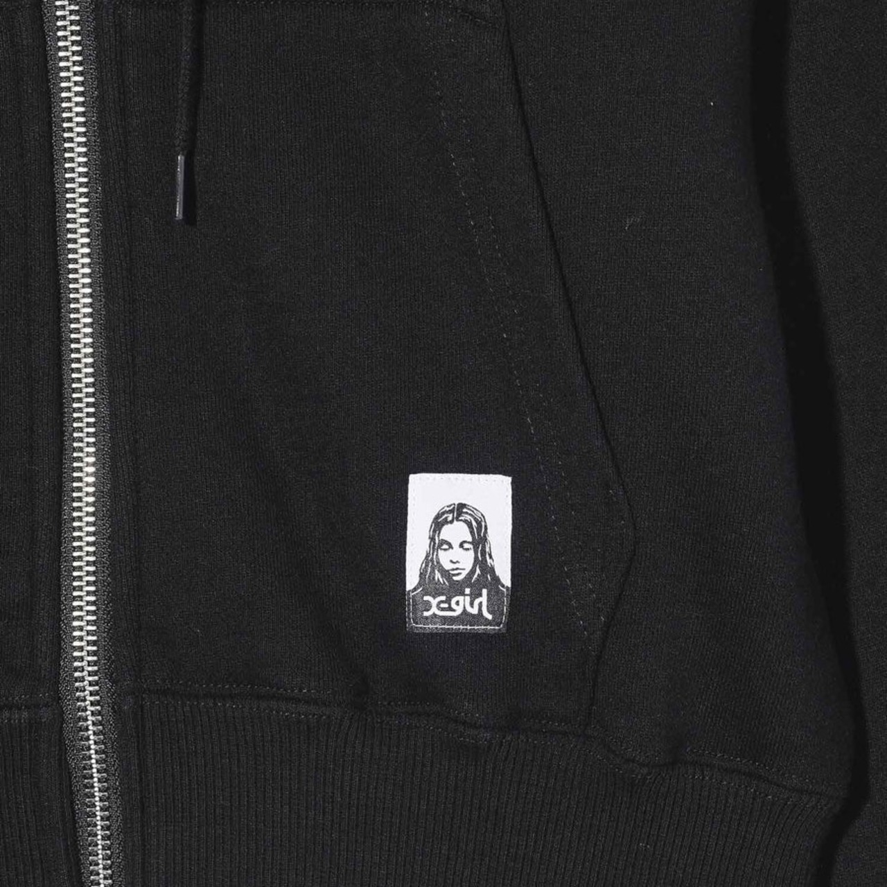 【X-girl】FACE COMPACT ZIP UP HOODIE【エックスガール】
