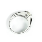 エメラルドカット イエローダイヤモンド リング SI1 Pt900 / 1.506ct / 0.150ct