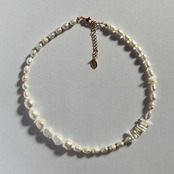 ［ 珊瑚 × パール ］ 淡水パールネックレス ［GSN077］