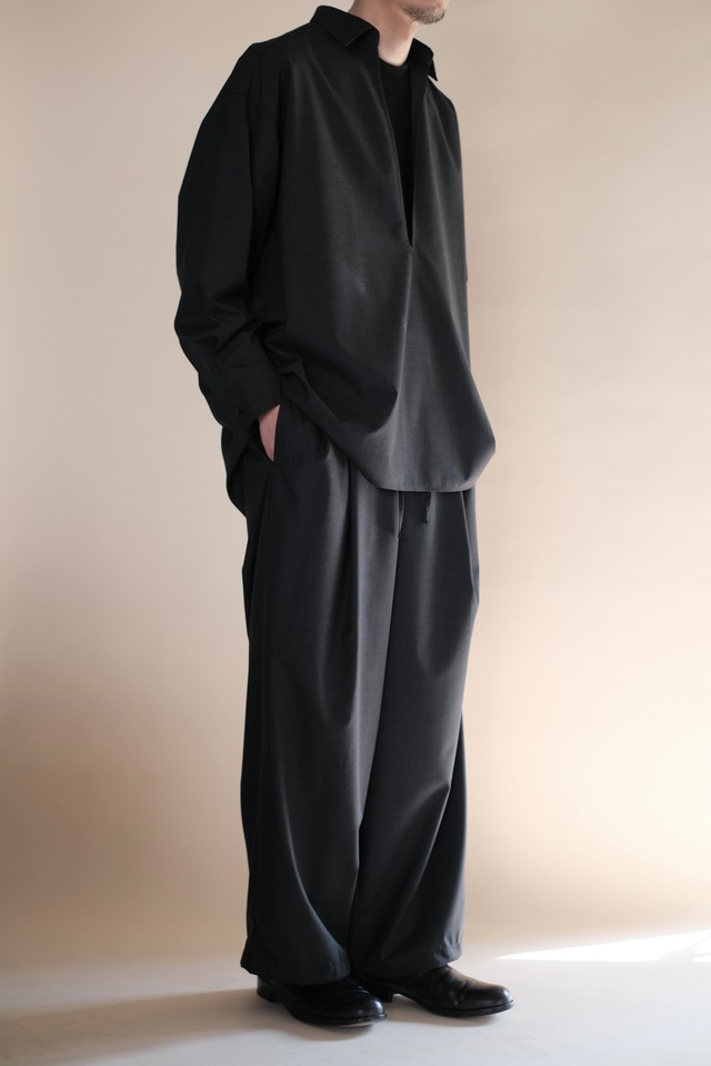 Graphpaper /  Fine Wool Heather Drawsting Track Pants