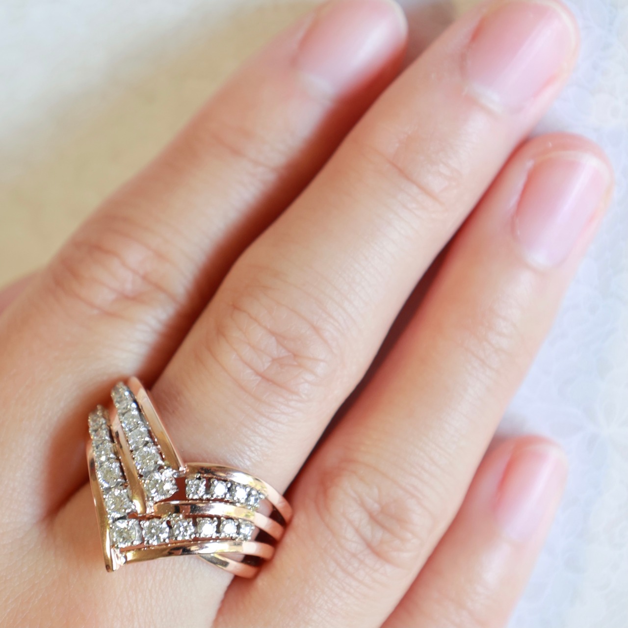 750 PG WG BERTANI&Co ベルターニ ダイヤモンド 0.78ct リング 