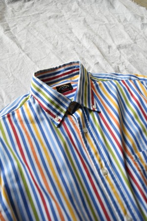 “PAUL&SHARK” Multi stripe S/S shirt
