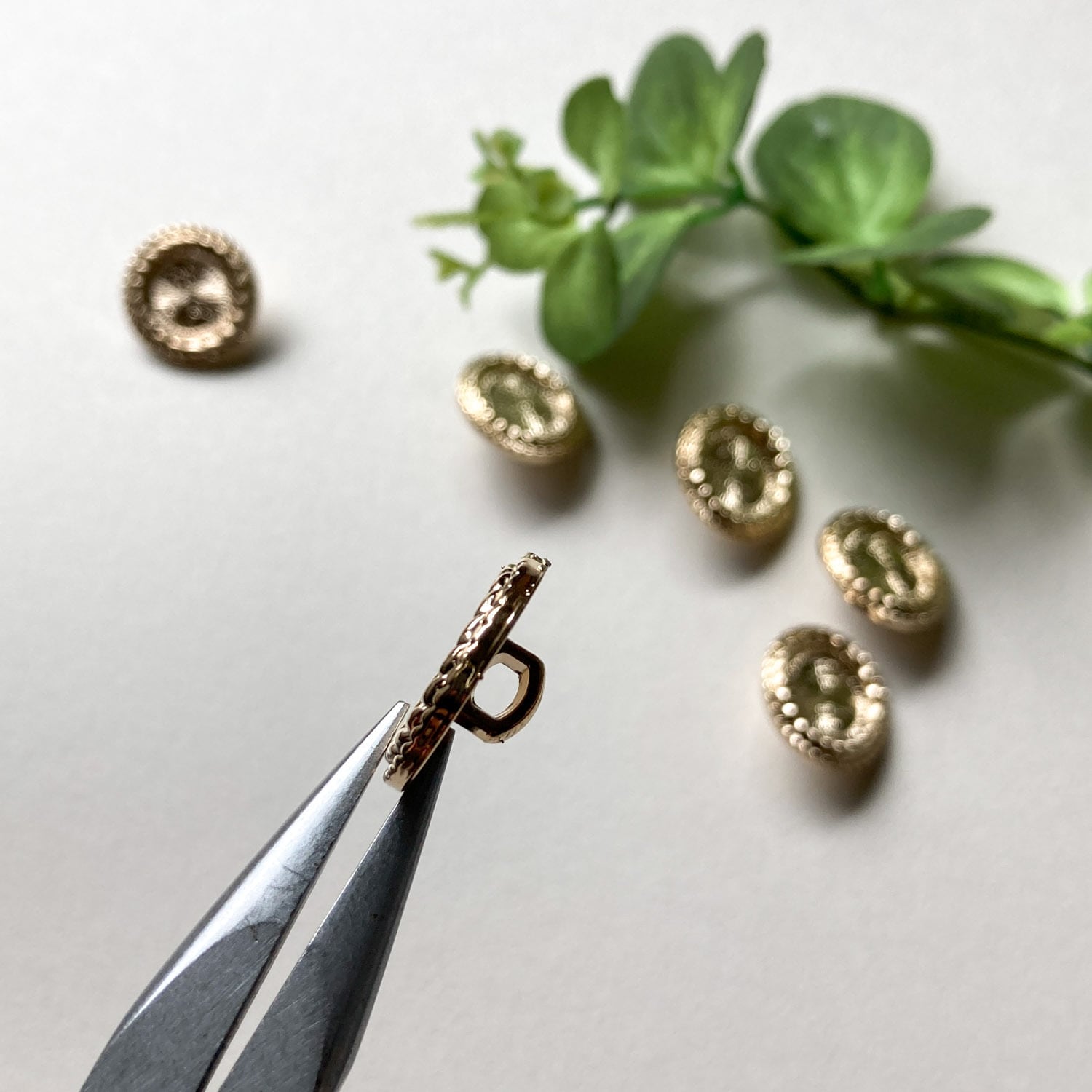 縄模様フレームラウンドボタン（18mm） | Dua-アクセサリーパーツショップ