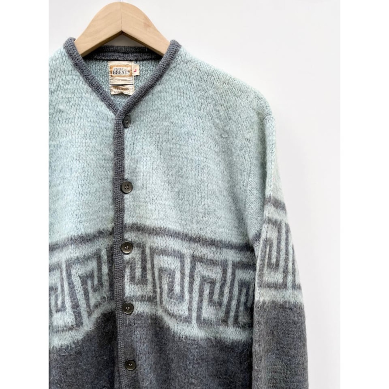 60s BRENT WOOL CARDIGAN Size L